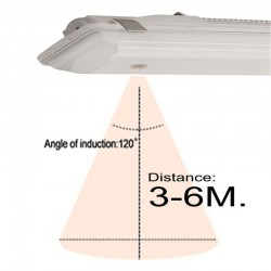 Pantalla Estanca LED 25W-44W 150cm con SENSOR PIR