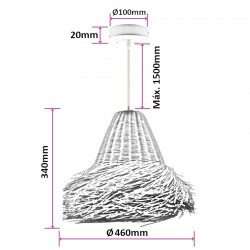 Croquis Lámpara RATÁN Ø460mm