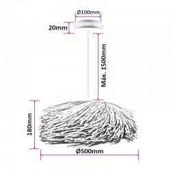 CroquisLámpara RATÁN Ø500mm