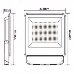 Croquis Foco Led 200W CCT Lumileds